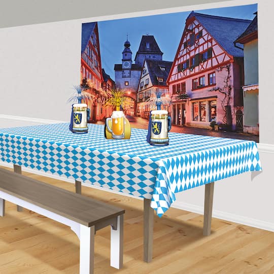 Beistle 5ft. x 7ft. Oktoberfest German Town Fabric Backdrop